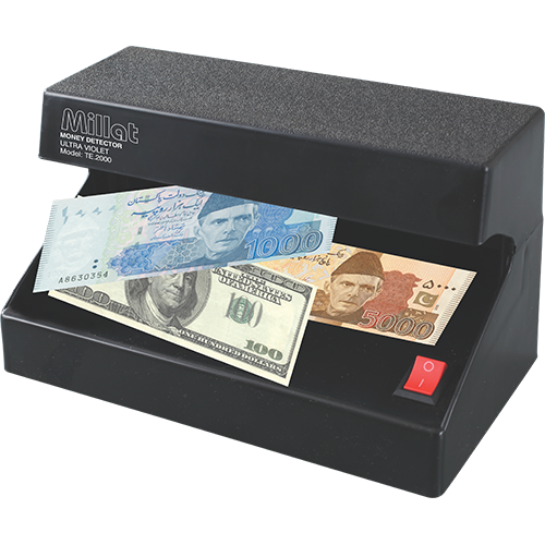 Millat Money Detector with Ultra Violet Light | Fast & Reliable Note Authentication